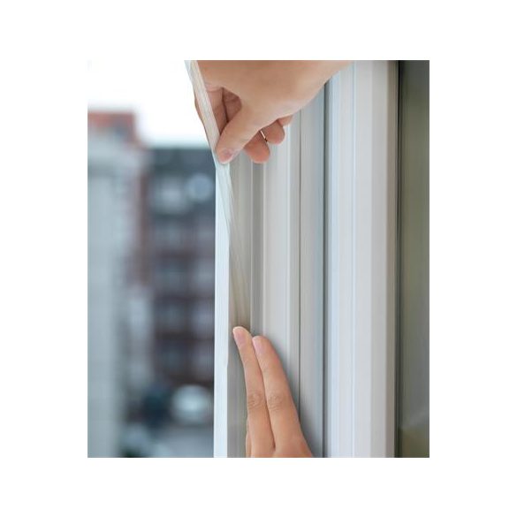 Ajtó- és ablaktömítő szalag, 9 mm x 6 m, TESA "tesamoll® Premium Flexible", átlátszó