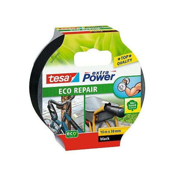 Javítószalag, 38 mm x 10 m, TESA "Extra Power Eco Repair", fekete