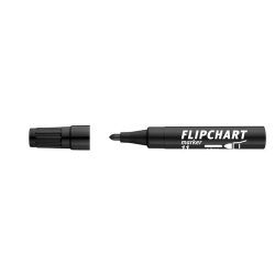   Flipchart marker, 1-3 mm, kúpos, ICO "Artip 11", fekete