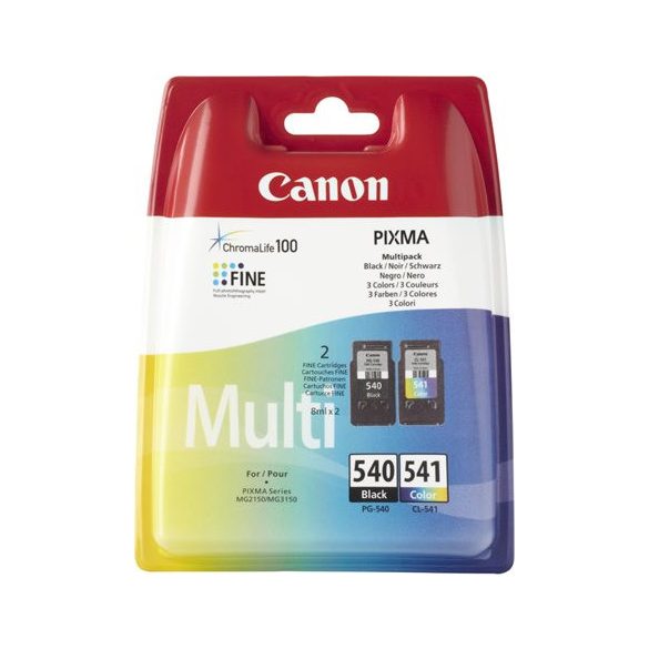 CL-541/PG-540 Tintapatron multipack Pixma MG2150, 3150 nyomtatókhoz, CANON, b+c, 2*180 oldal