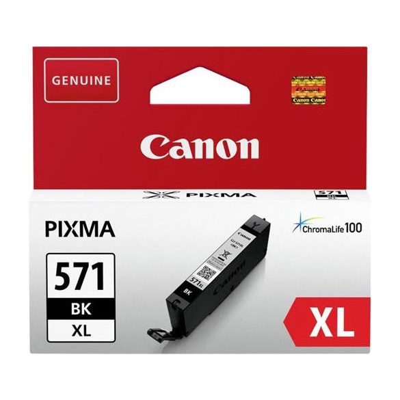 CLI-571XL Tintapatron Pixma MG 5700 Series/6800 Series/7700 Series nyomtatókhoz, CANON, fekete, 11 ml