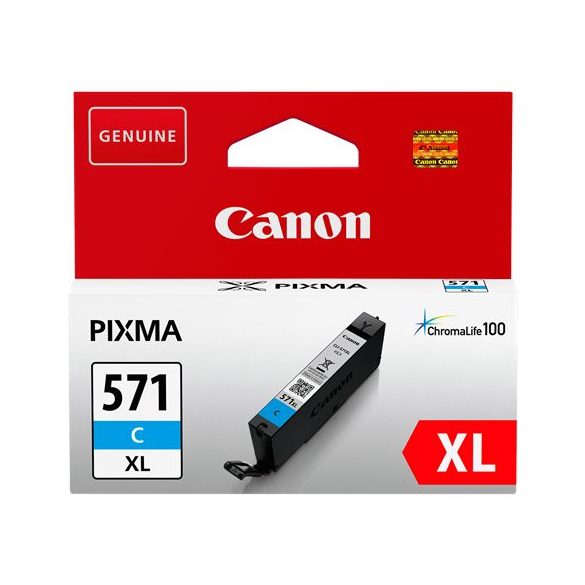 CLI-571CXL Tintapatron Pixma MG5750, 6850,7750 nyomtatókhoz, CANON, cián, 11 ml