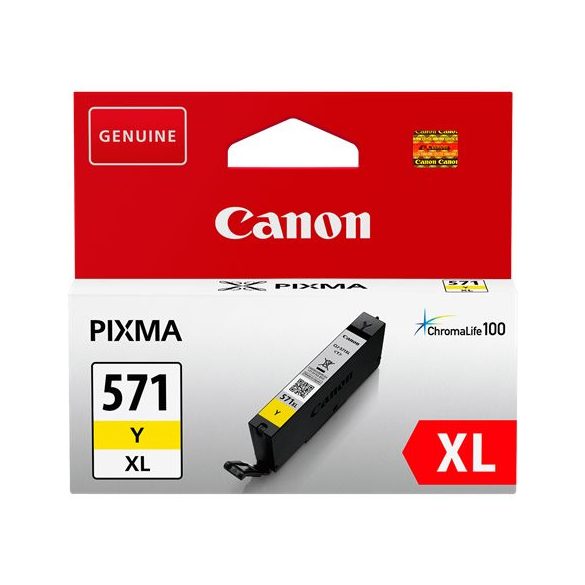 CLI-571YXL Tintapatron Pixma MG5750, 6850,7750 nyomtatókhoz, CANON, sárga, 11 ml