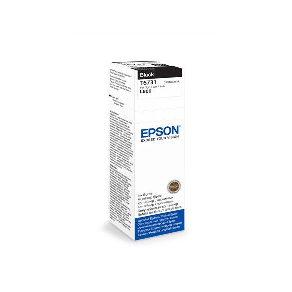 T67314A10 Tinta L800 nyomtatóhoz, EPSON, fekete, 70ml