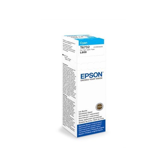 T67324A10 Tinta L800 nyomtatóhoz, EPSON, cián, 70ml