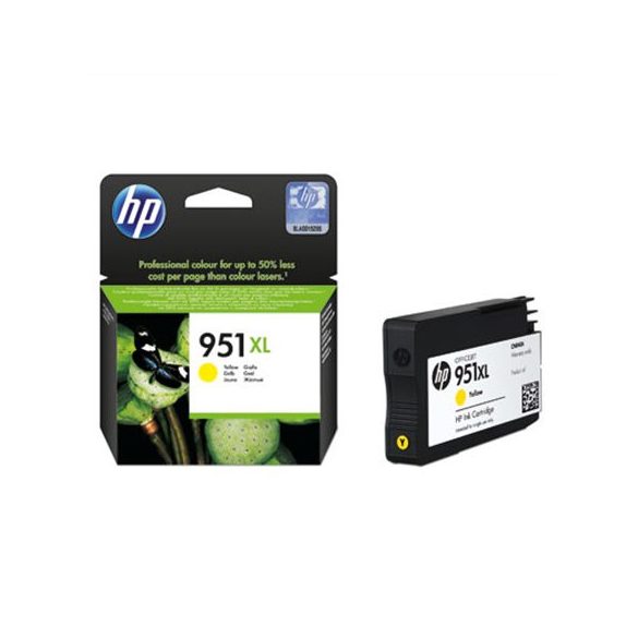 CN048AE Tintapatron OfficeJet Pro 8100 nyomtatóhoz, HP 951xl, sárga, 1,5k