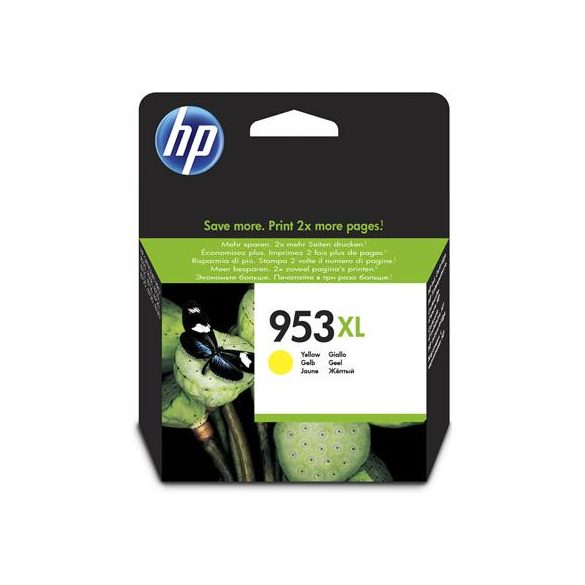 F6U18AE Tintapatron OfficeJet Pro 8210, 8700-as sorozathoz, HP 953XL, sárga, 1,6k