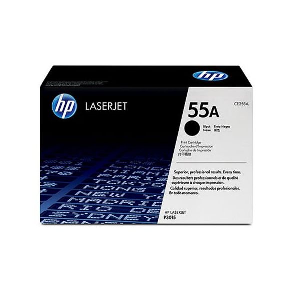 CE255A Lézertoner LaserJet P3015 nyomtatóhoz, HP 55A, fekete, 6k