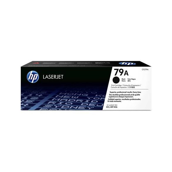 CF279A Lézertoner LaserJet M12, M26 nyomtatókhoz, HP 79A, fekete, 1k