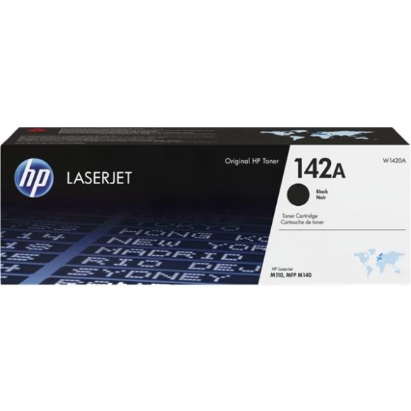 W1420A Lézertoner LaserJet M110, M111, M139, M140, M142 nyomtatókhoz, HP 142A, fekete, 0,95k