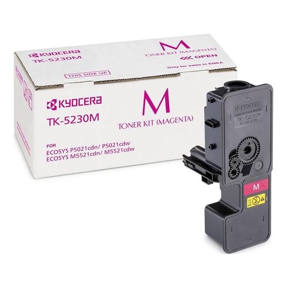 TK5230 Lézertoner M5521CDN, 5521CDW, P5021CDN, 5021CDW nyomtatókhoz, KYOCERA, magenta, 2,2k