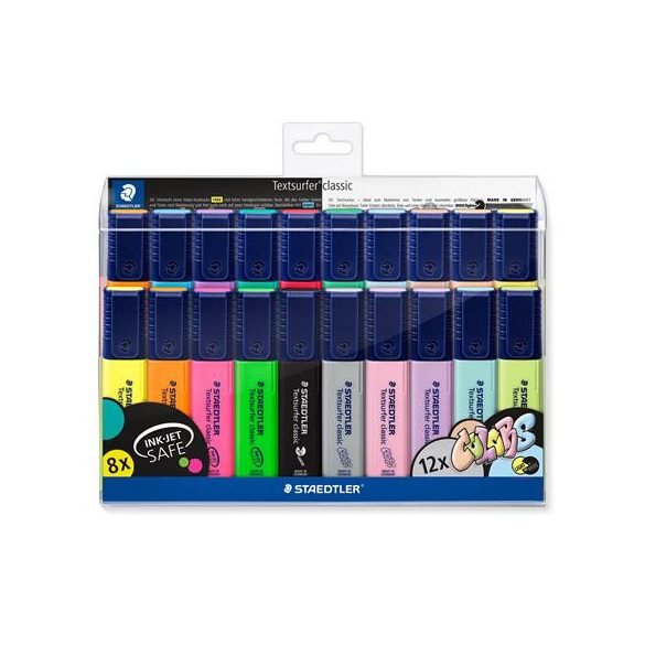 Szövegkiemelő készlet, 1-5 mm, STAEDTLER "Textsurfer Classic 364 WP20", 20 különböző szín