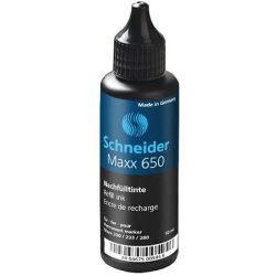   Utántöltő palack "Maxx 230 és 280" alkoholos markerekhez, 50 ml, SCHNEIDER "Maxx 650", fekete