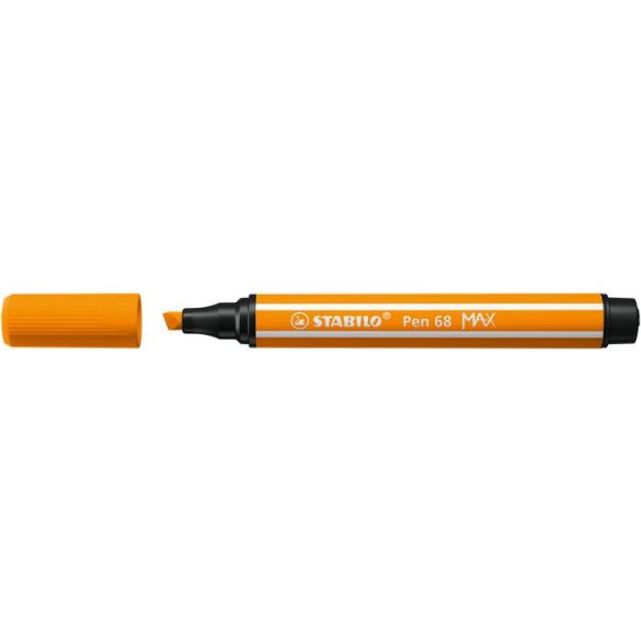 Rostirón, 1-5 mm, vágott hegy, STABILO "Pen 68 MAX", narancssárga