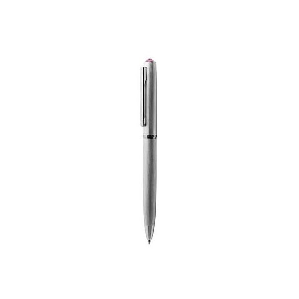 Golyóstoll, ezüst, "Oslo", rózsaszín SWAROVSKI® kristállyal, 13 cm, ART CRYSTELLA®