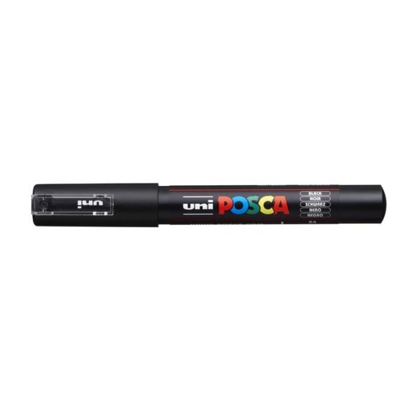 Dekormarker, 0,7-1,0 mm, UNI "Posca PC-1M", fekete