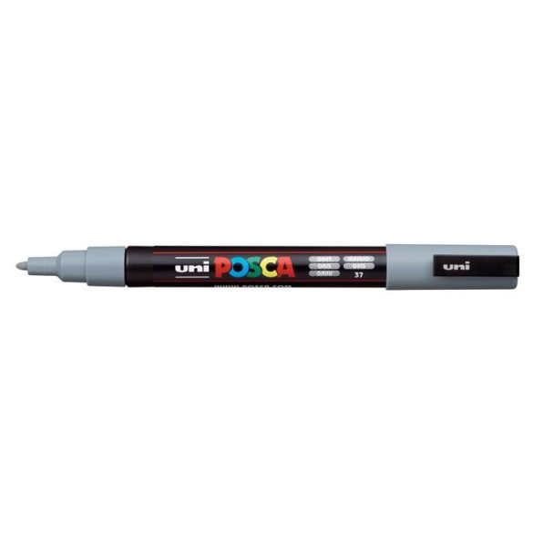 Dekormarker, 0,9-1,3 mm, UNI "Posca PC-3M", szürke