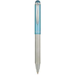   Golyóstoll, 0,24 mm, teleszkópos, rozsdamentes acél, világoskék tolltest, ZEBRA "Telescopic Metal Stylus", kék