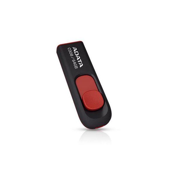 Pendrive, 64GB, USB 2.0, ADATA "C008", fekete