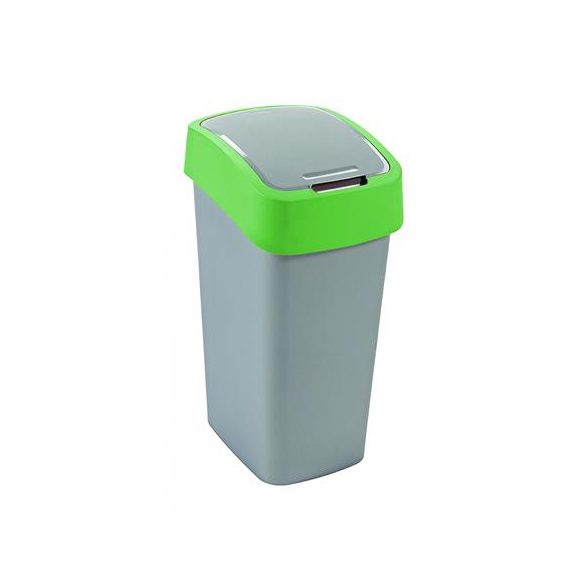 Billenős szelektív hulladékgyűjtő, műanyag, 45 l, CURVER, zöld/szürke
