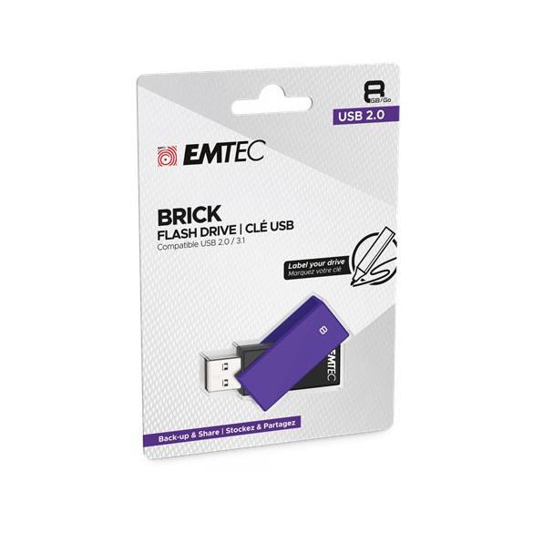 Pendrive, 8GB, USB 2.0, EMTEC "C350 Brick", lila