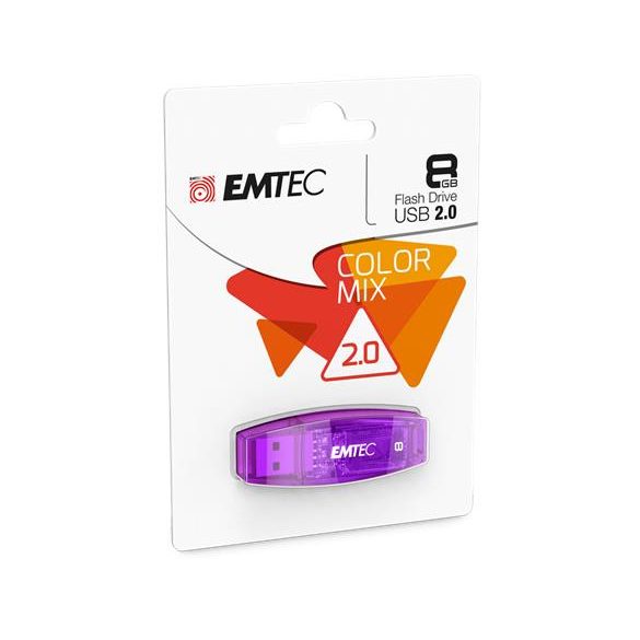 Pendrive, 8GB, USB 2.0, EMTEC "C410 Color", lila