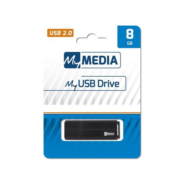 Pendrive, 8GB, USB 2.0, MYMEDIA (by VERBATIM)