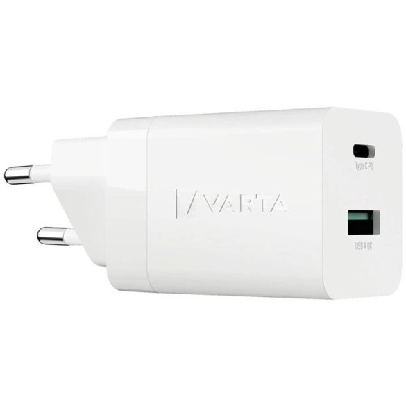 Hálózati töltő, 1xUSB, 1x USB-C kimenet, 38W, VARTA "Speed"