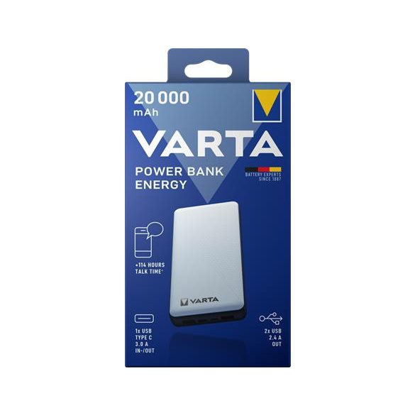 Hordozható akkumulátor, 20000 mAh, VARTA